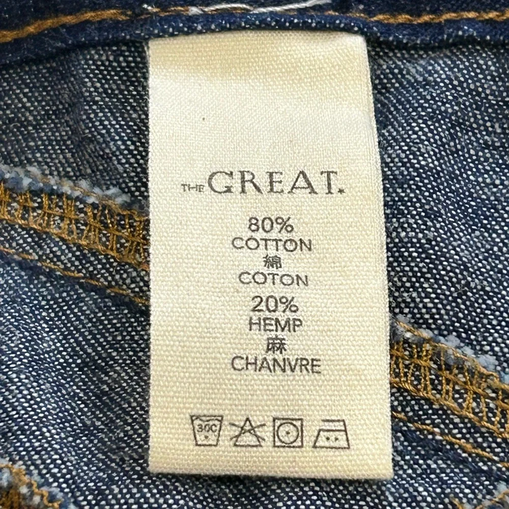 The Great Dark Wash Denim Midi Field Skirt - Picture 4 of 9